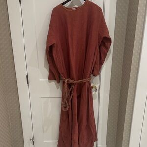 Rust Red Long Sleeve cloke with belt
